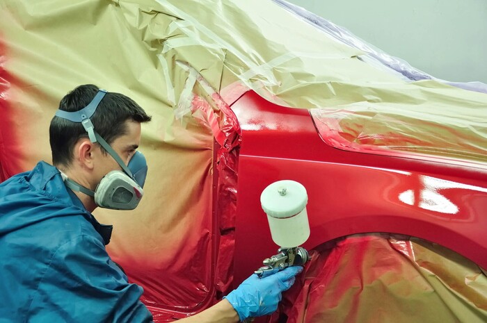 Automotive bodywork color matching and refinishing visual